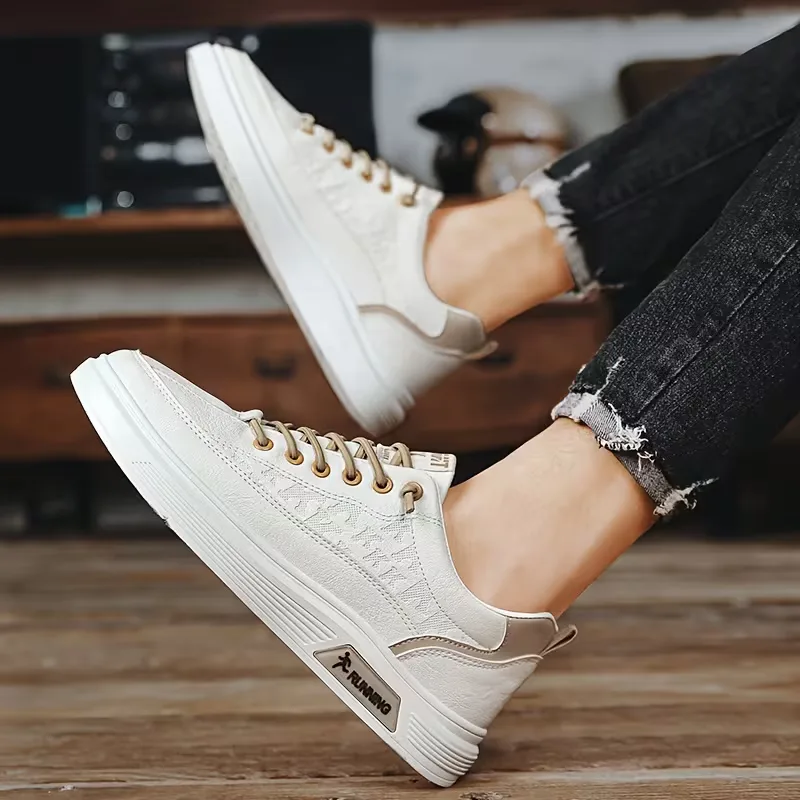 Sneakers met kunstleer en verhoogde rubberen zool - Image 16