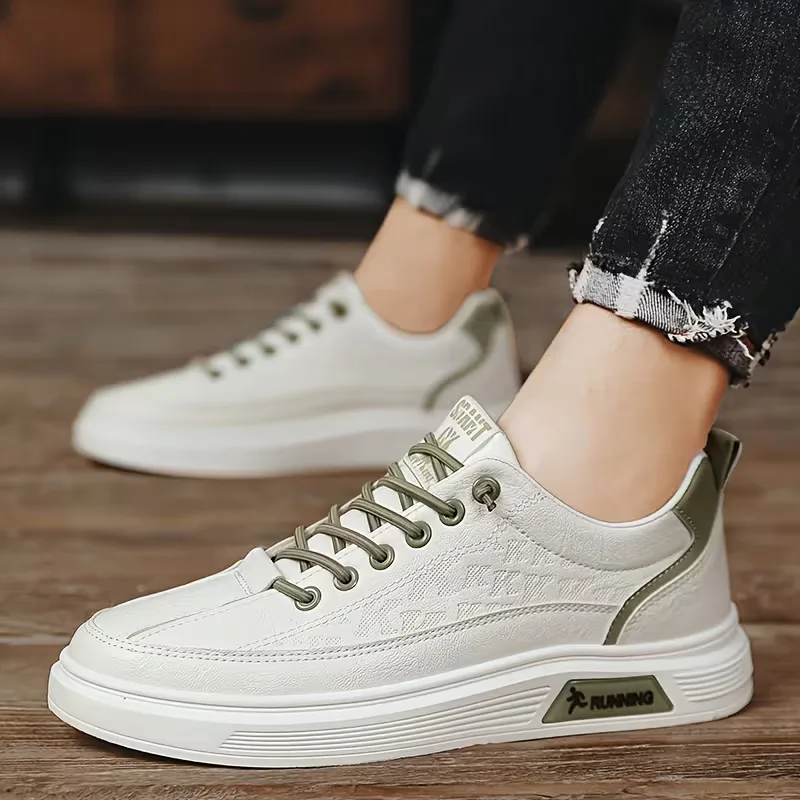 Sneakers met kunstleer en verhoogde rubberen zool - Image 5