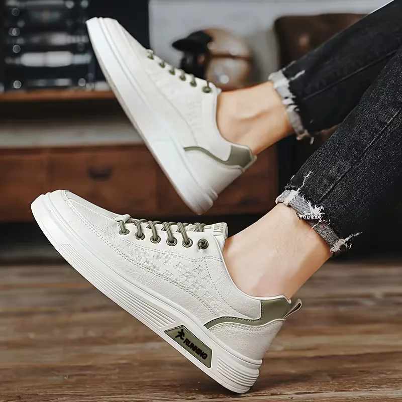 Sneakers met kunstleer en verhoogde rubberen zool - Image 6