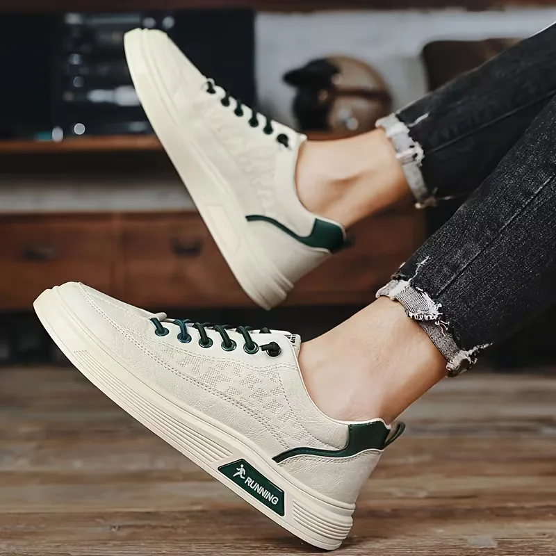 Sneakers met kunstleer en verhoogde rubberen zool - Image 8
