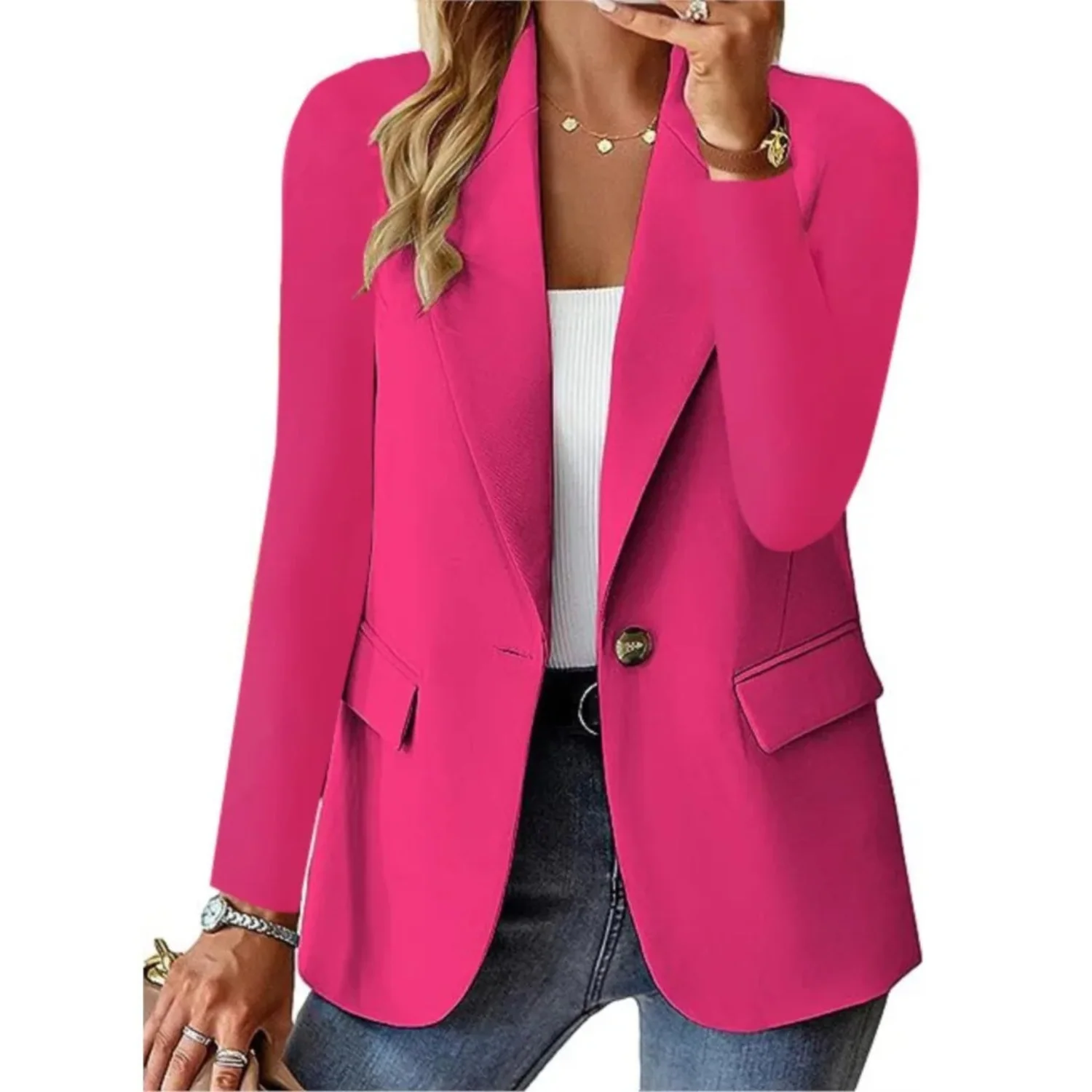 Sofie | Dames blazer met zakken en knopen - Image 2