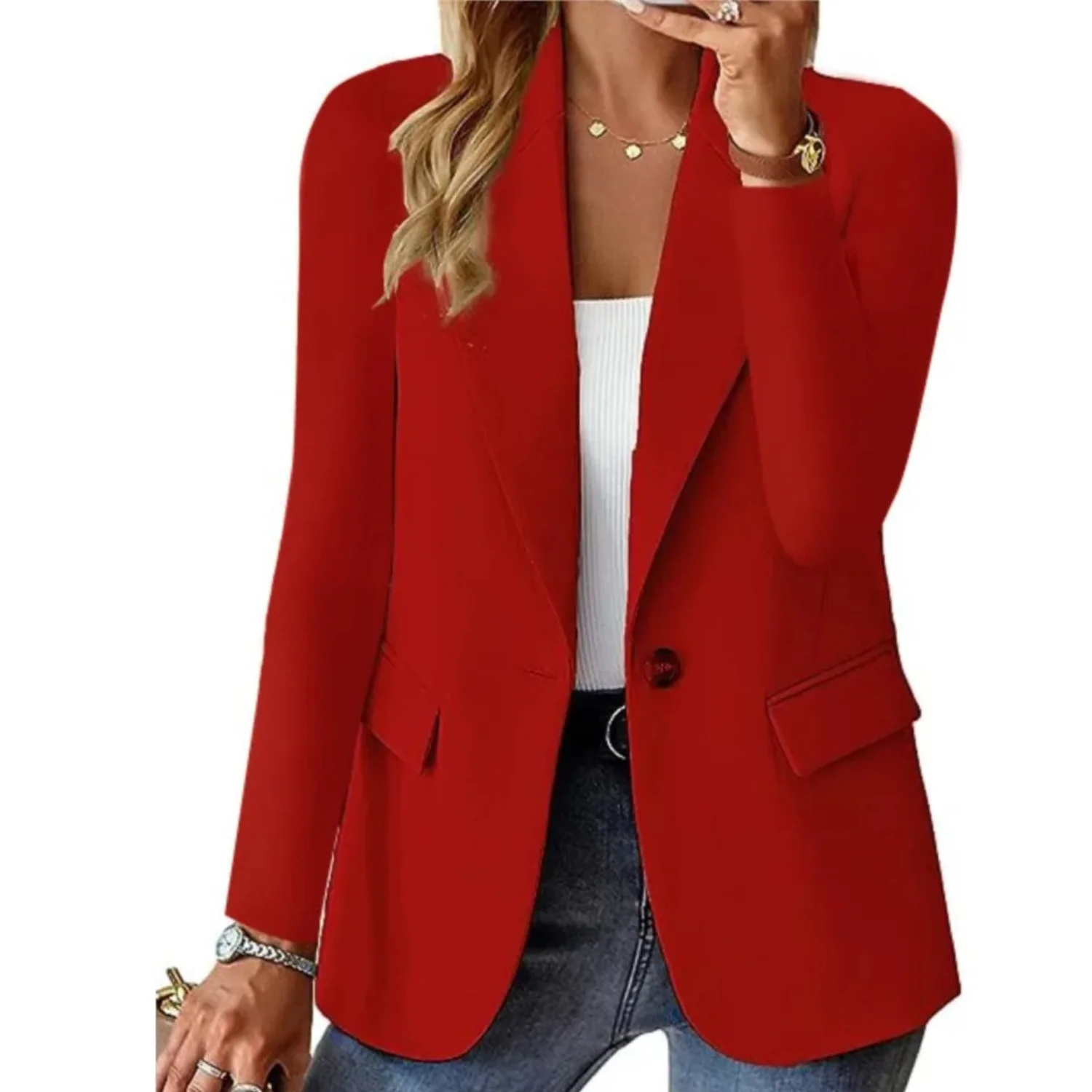 Sofie | Dames blazer met zakken en knopen - Image 3