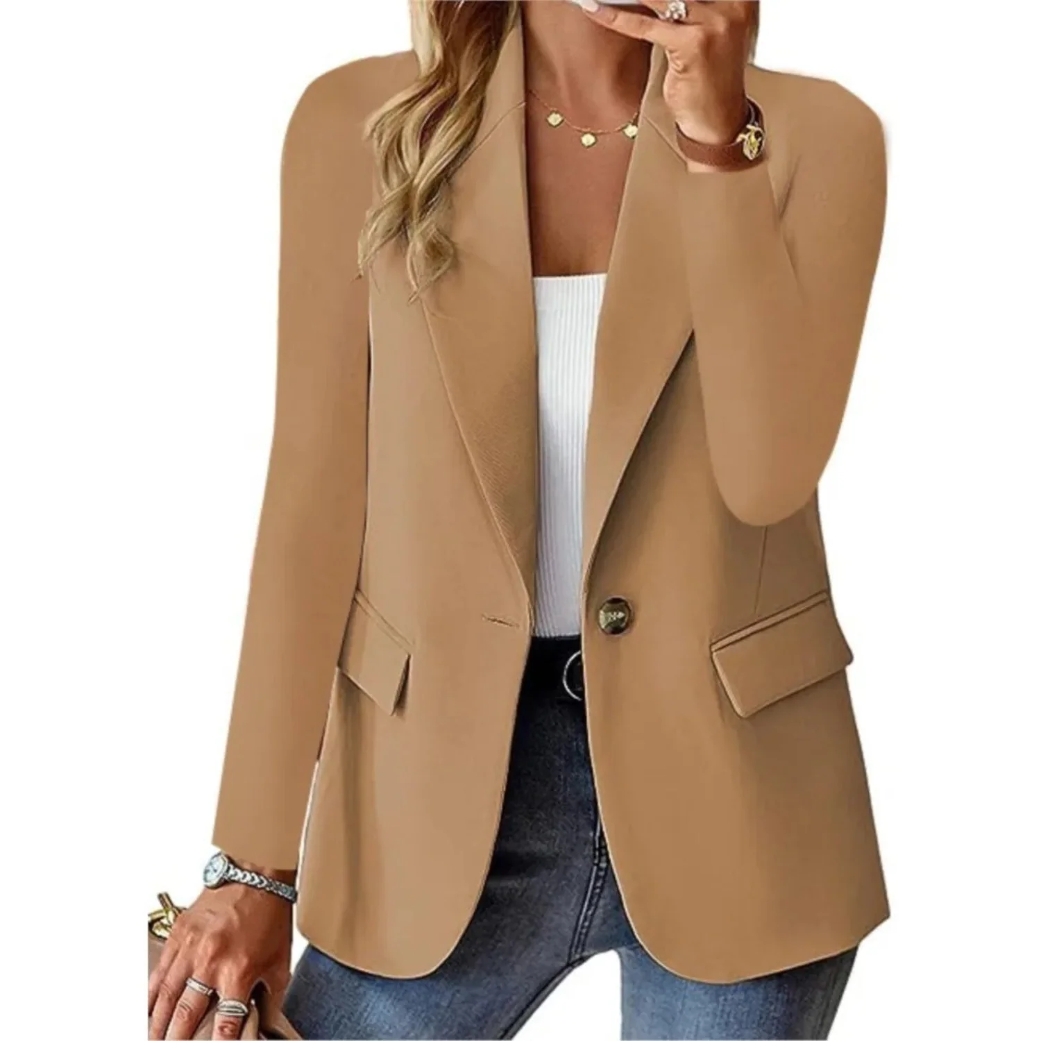 Sofie | Dames blazer met zakken en knopen - Image 4