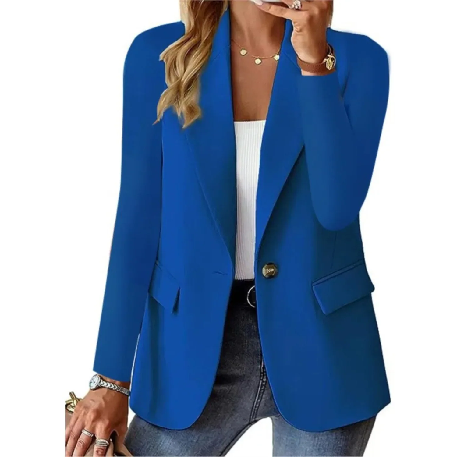Sofie | Dames blazer met zakken en knopen - Image 6