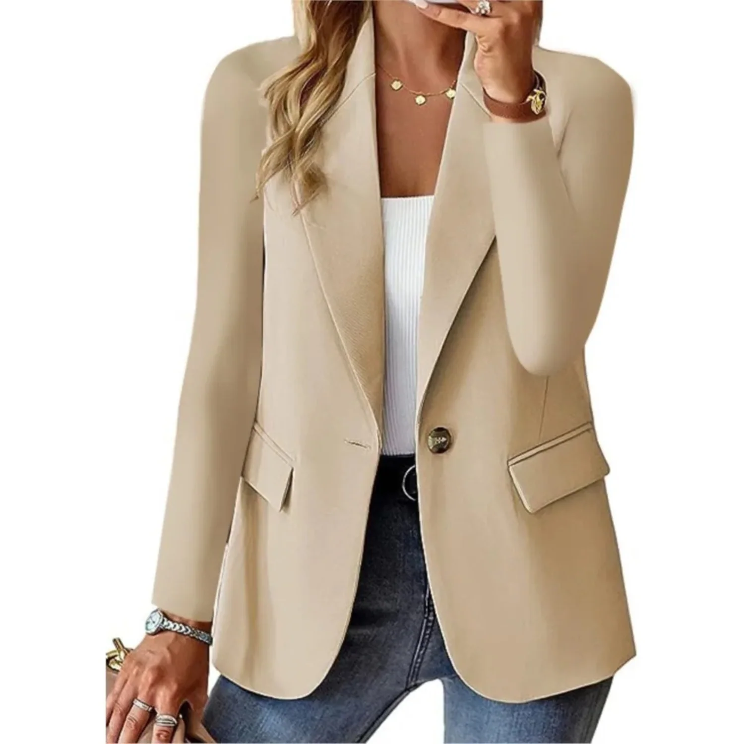 Sofie | Dames blazer met zakken en knopen - Image 8