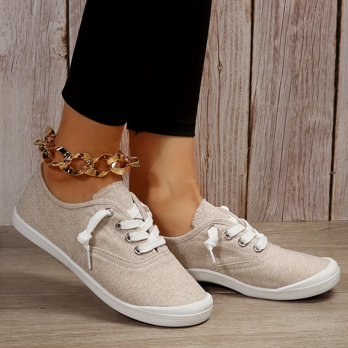 Sophie | Effen dames sneakers met casual stijl - Image 5