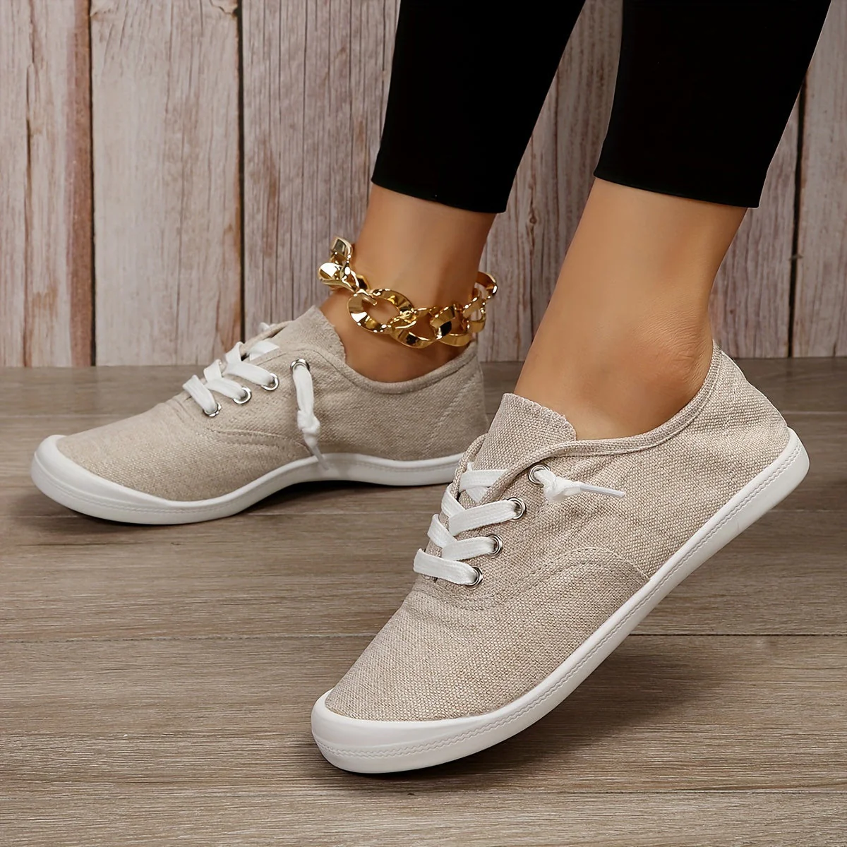 Sophie | Effen dames sneakers met casual stijl - Image 6