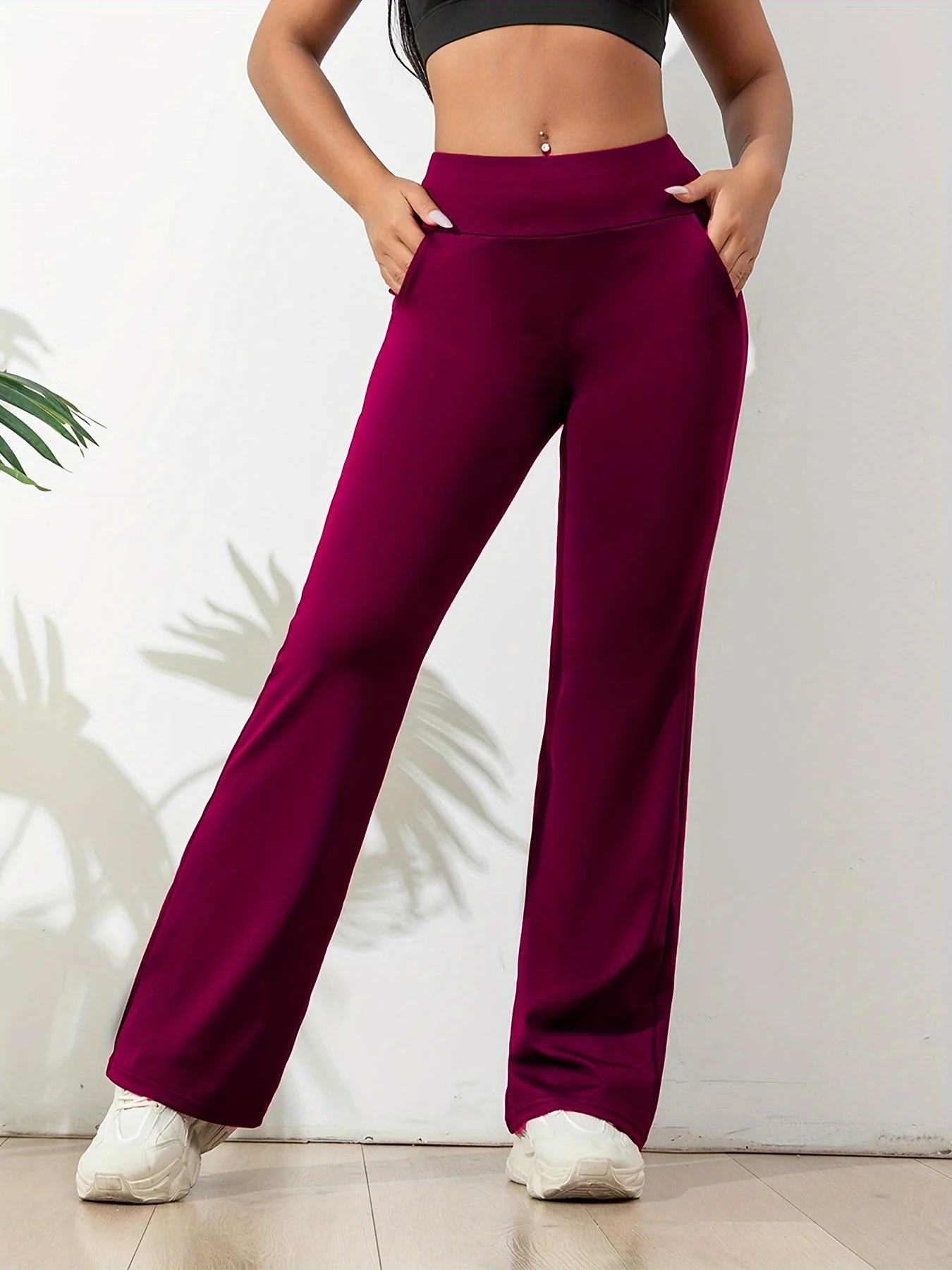 Sophie | Effen gekleurde casual yogabroek - Image 10