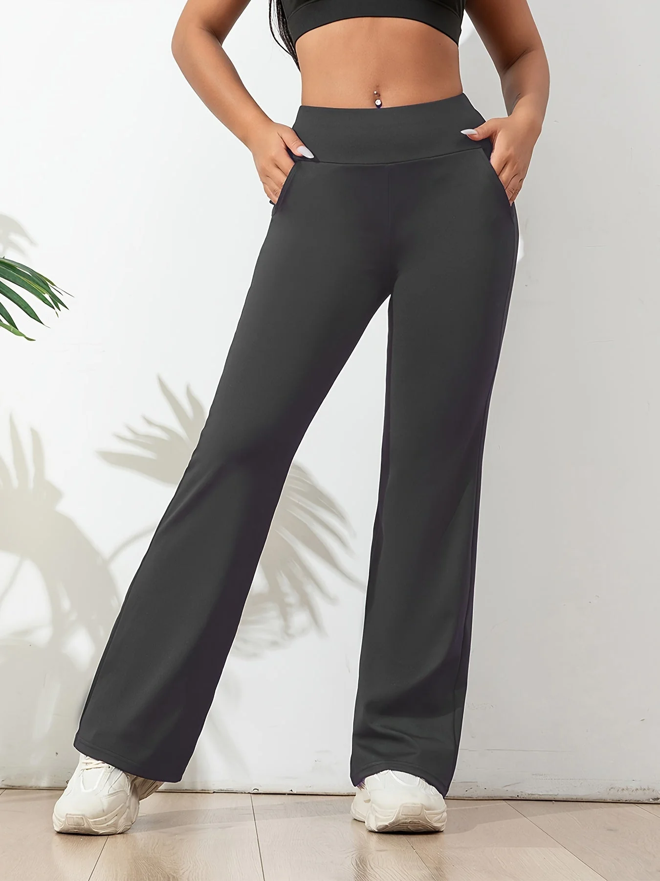 Sophie | Effen gekleurde casual yogabroek - Image 2