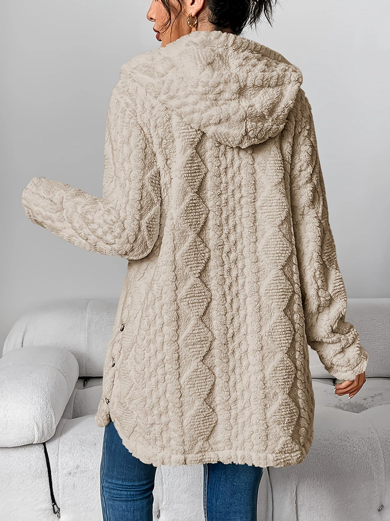 Sophie | Fluffy teddy hoodie jas - Image 22