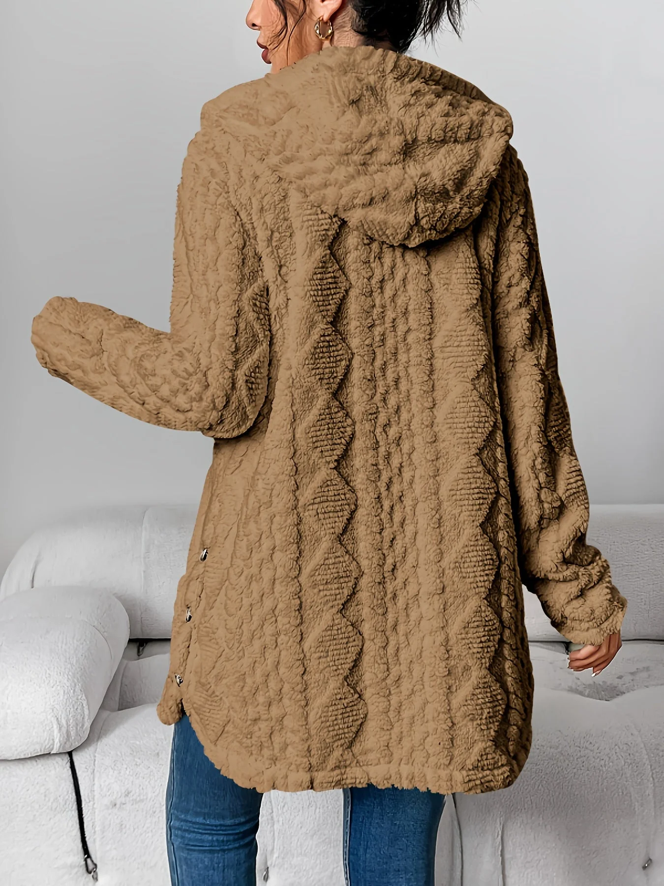 Sophie | Fluffy teddy hoodie jas - Image 23
