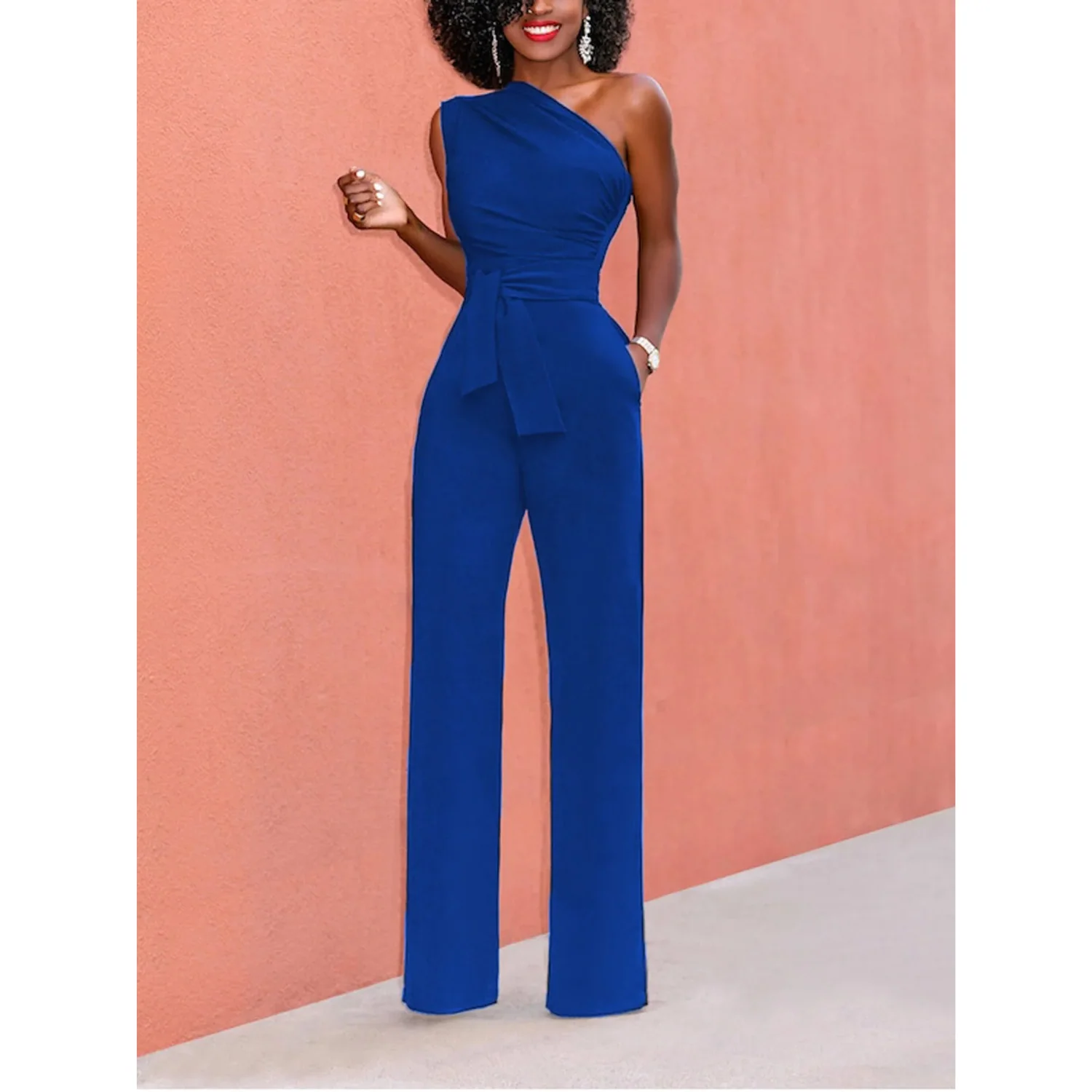Sophie | Jumpsuit met wijde broek en korte mouwen - Image 4