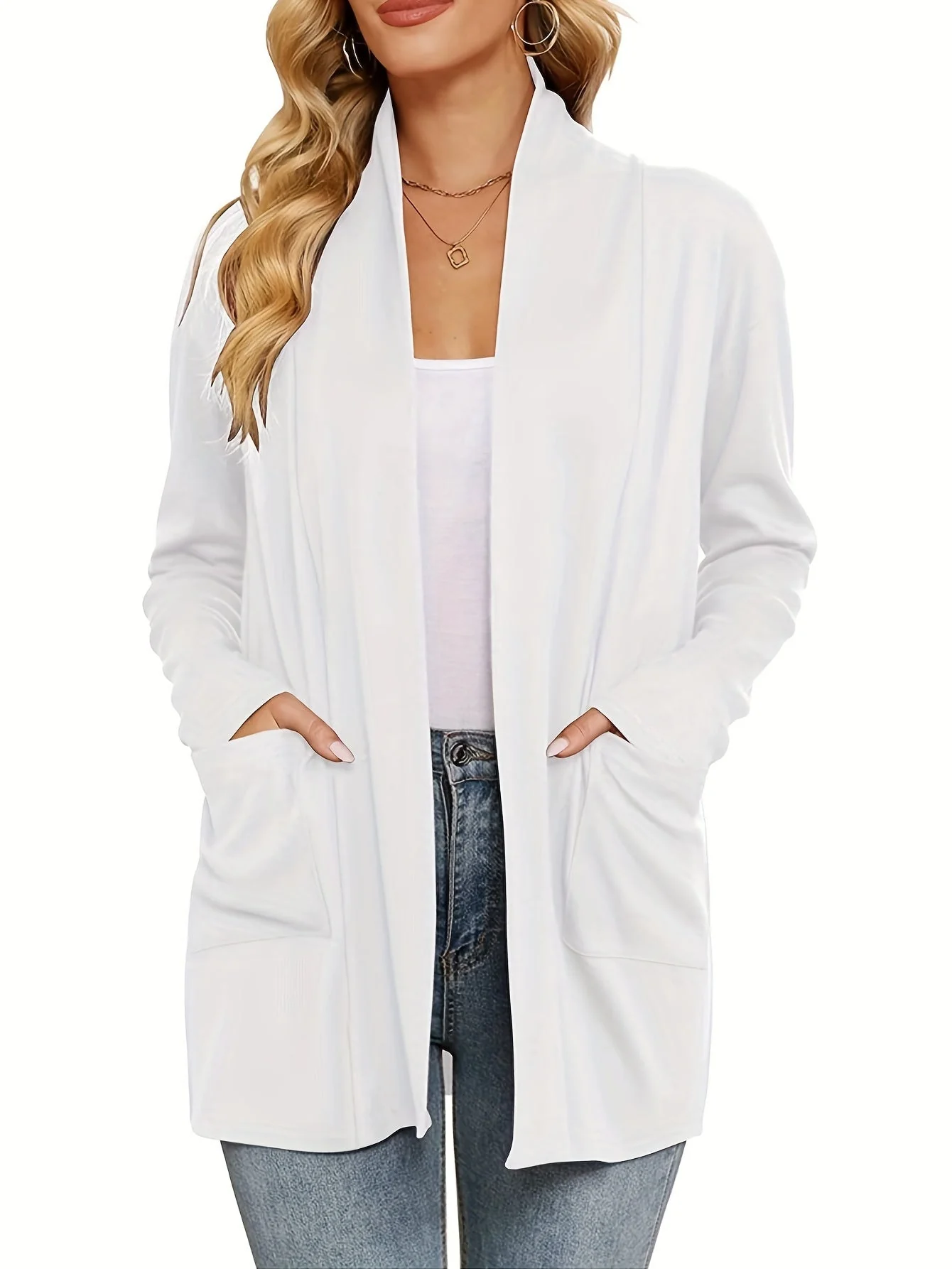 Sophie | Stevig gebreid casual vest met lange mouwen en open voorkant - Image 10