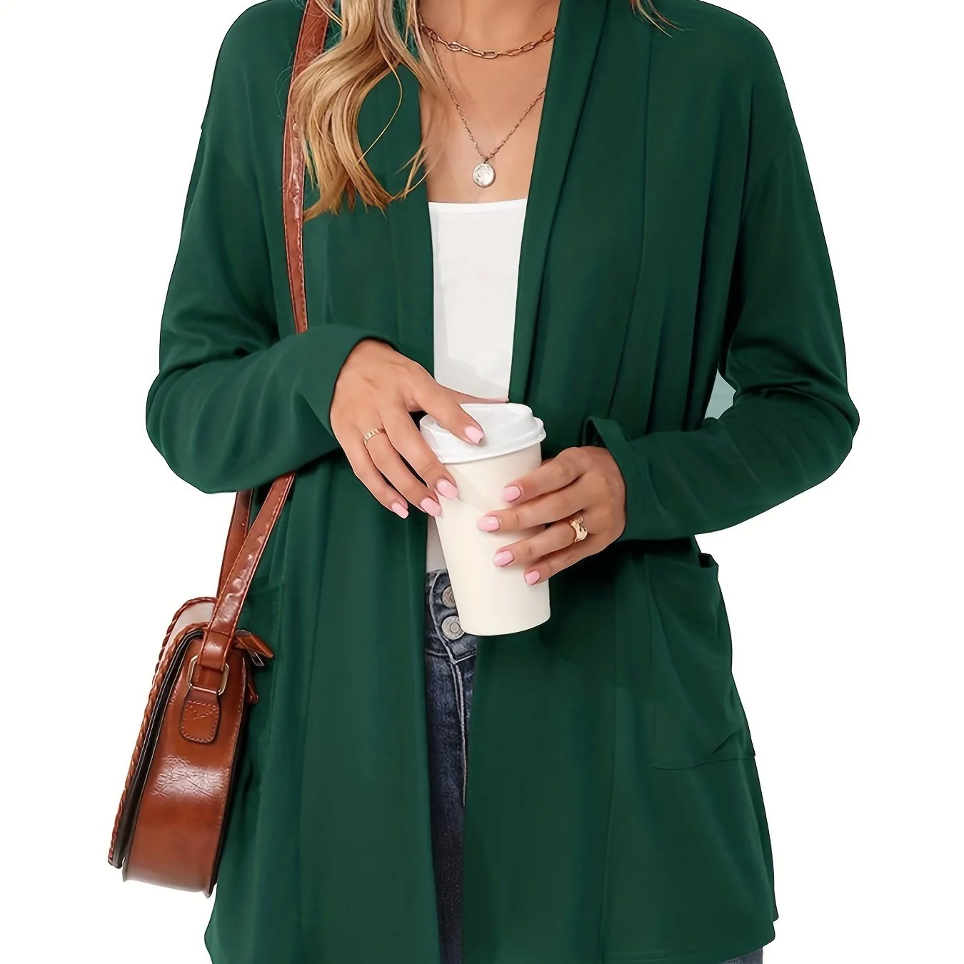 Sophie | Stevig gebreid casual vest met lange mouwen en open voorkant - Image 18