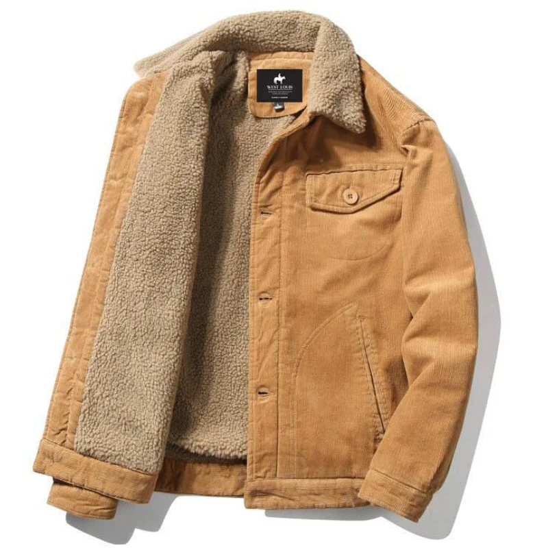 Blake | Trendy corduroy herenjack met bontvoering - Image 2