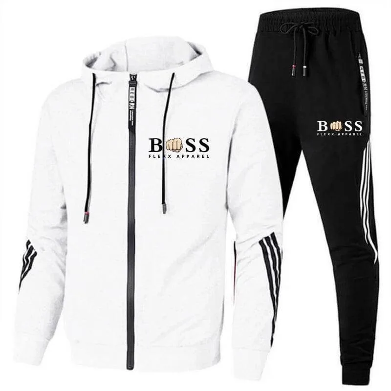 Sport trainingspak met hoodie en elastische tailleband