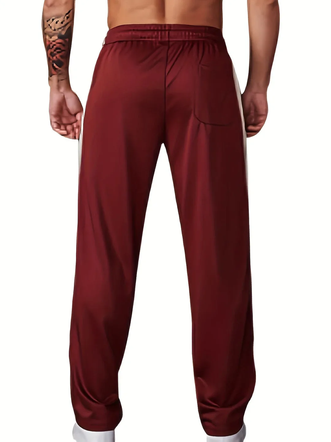 Sportbroek met elastische tailleband en zijstrepen - Image 8