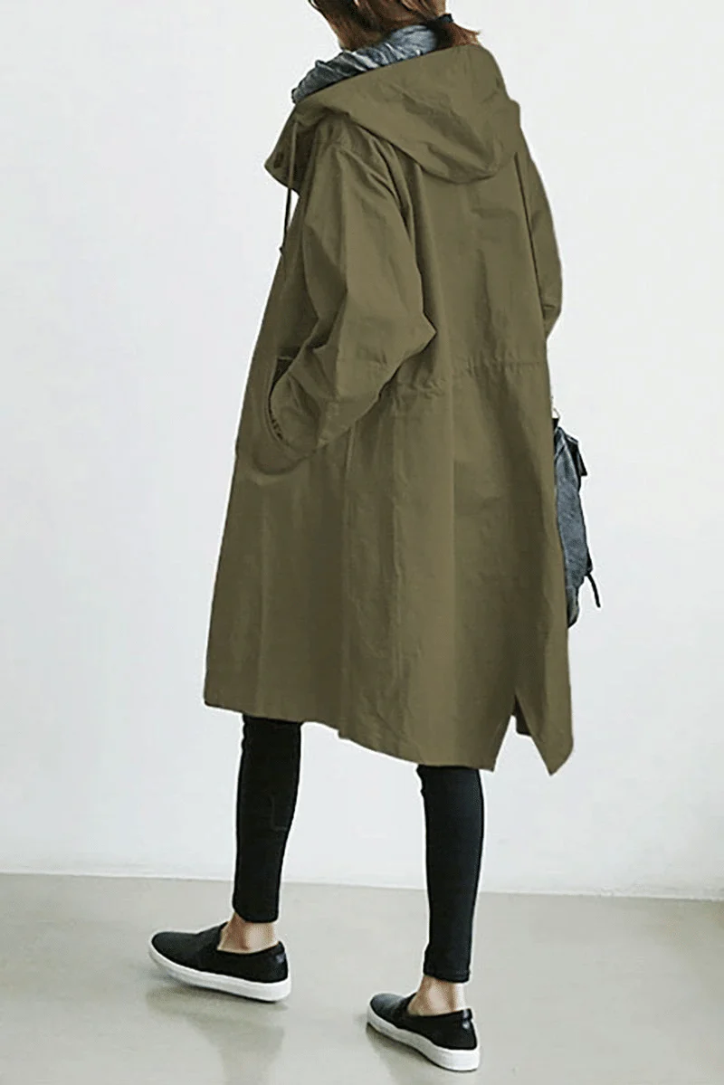 Stella | Het Windjack met knopen en capuchon voor dames - Image 3