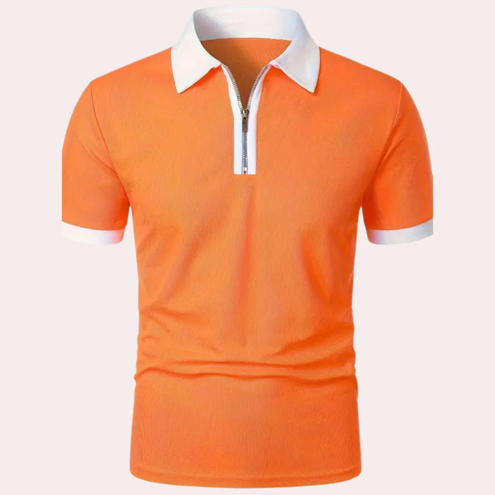 Tim | Klassiek oranje heren T-shirt voor de zomer - Image 2