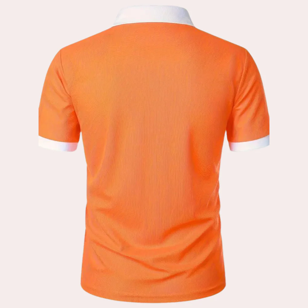 Tim | Klassiek oranje heren T-shirt voor de zomer - Image 3