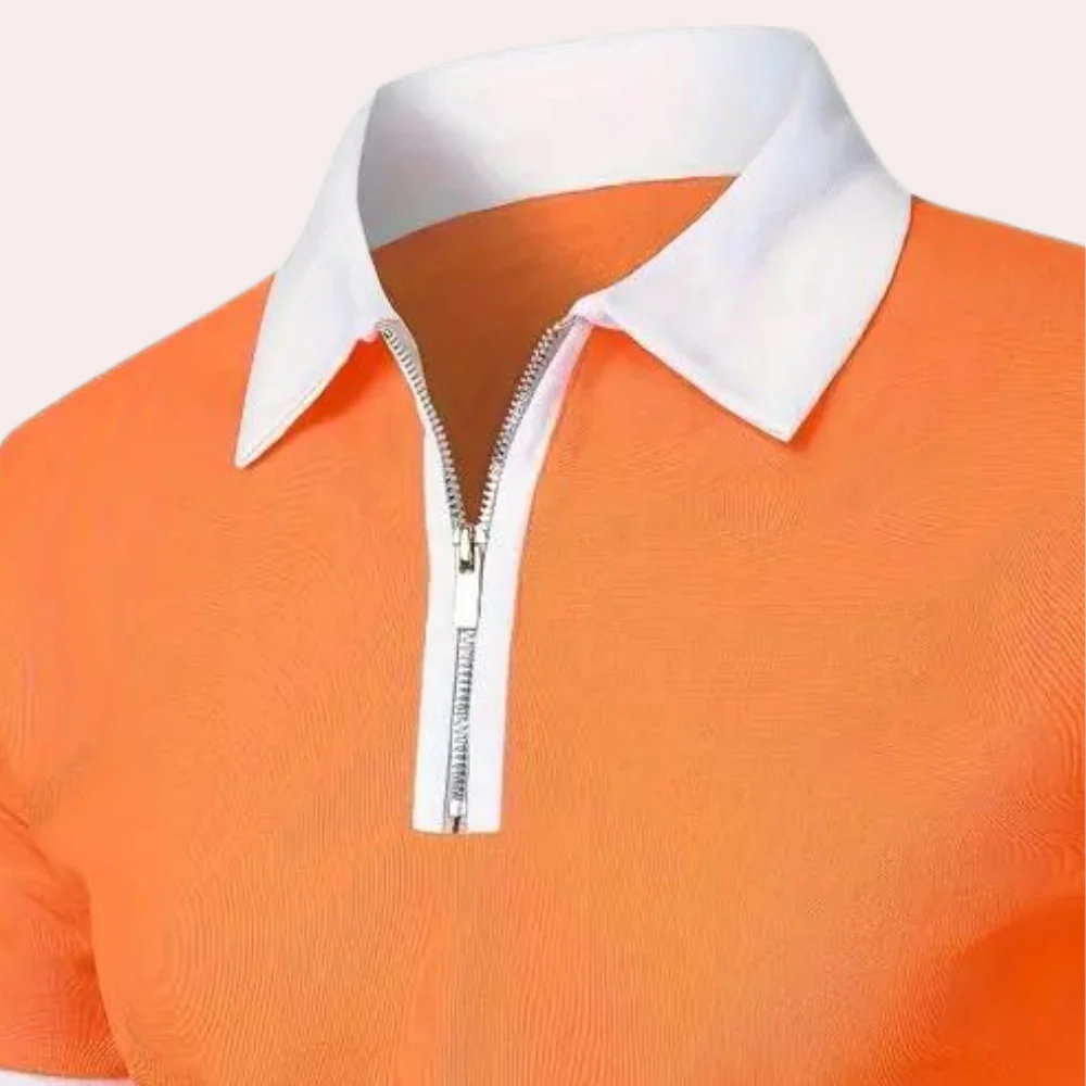 Tim | Klassiek oranje heren T-shirt voor de zomer - Image 4
