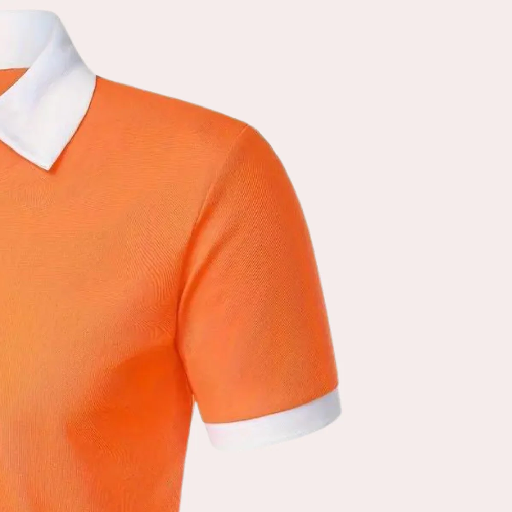 Tim | Klassiek oranje heren T-shirt voor de zomer - Image 5