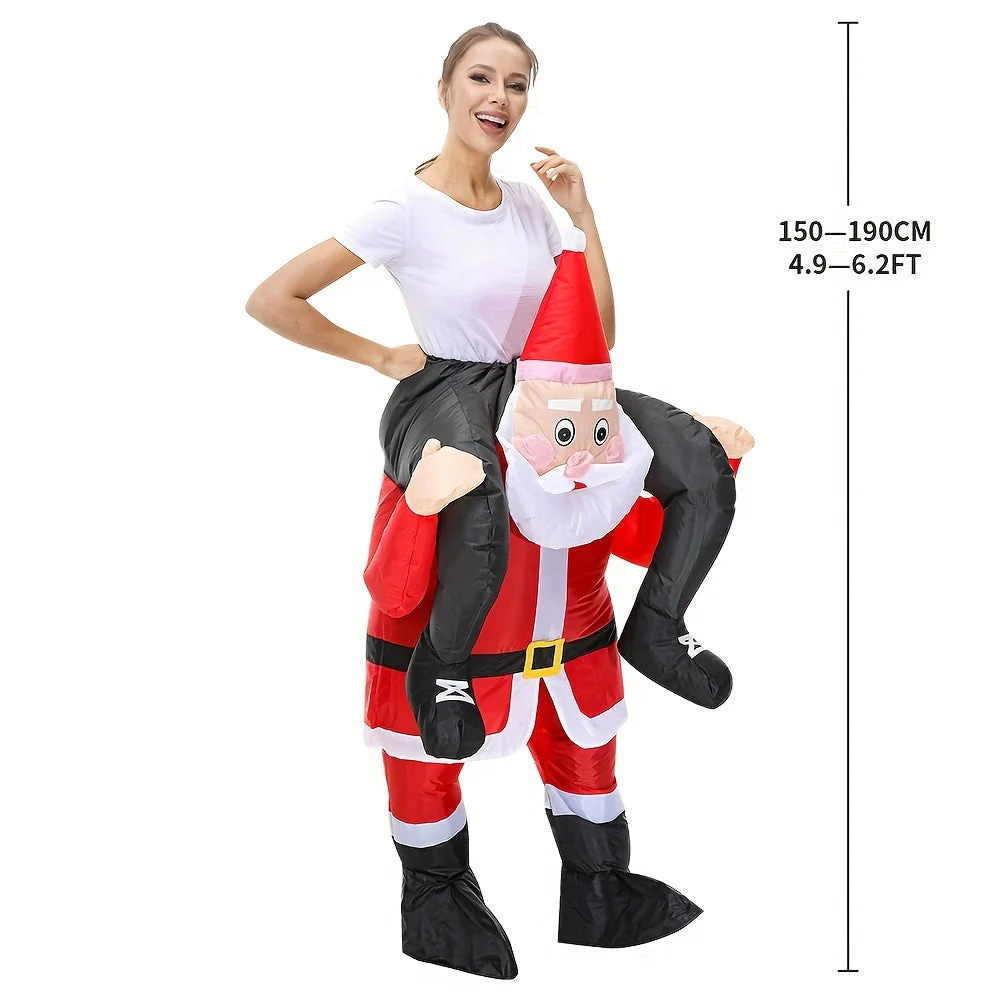 Stijlvol opblaasbare kerstman kostuum voor carnaval - Image 6