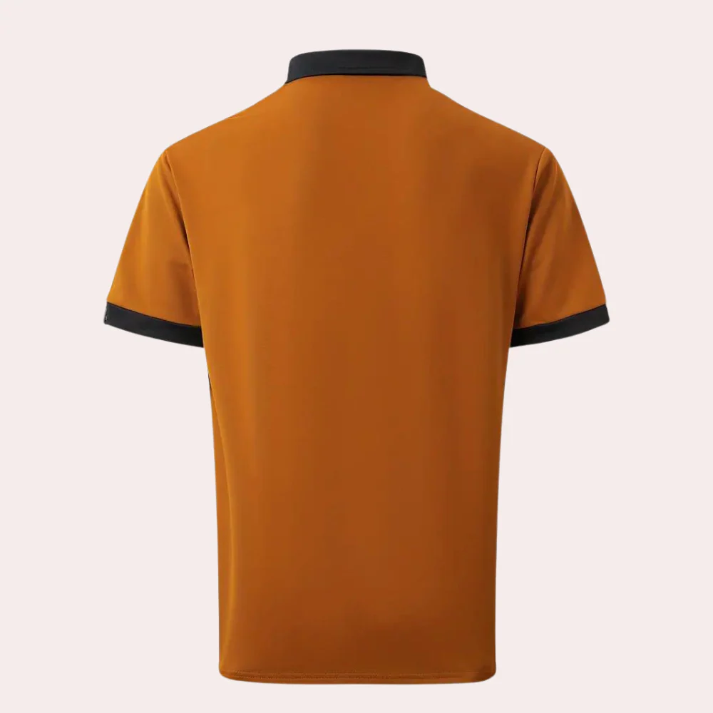 Ruben | Oranje heren zomeroverhemd met korte mouwen - Image 3
