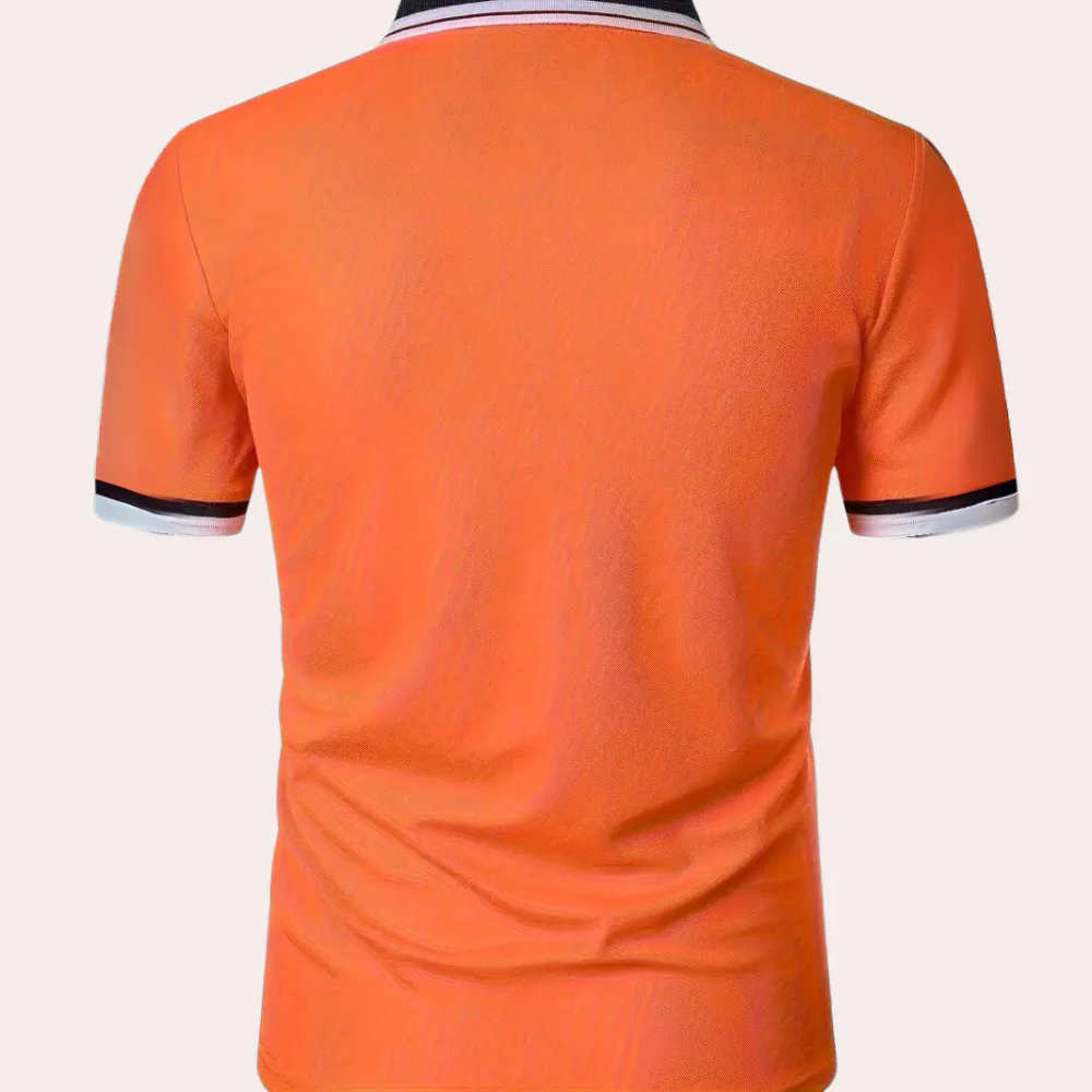 Emiel | Elegant oranje herenpoloshirt - Image 3