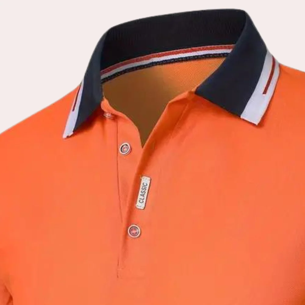 Emiel | Elegant oranje herenpoloshirt - Image 4