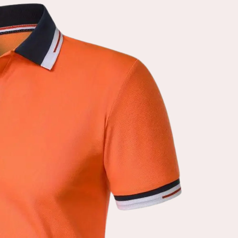 Emiel | Elegant oranje herenpoloshirt - Image 5