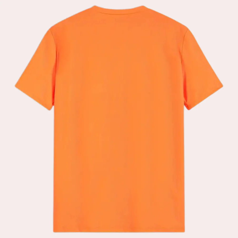 Luuk | Oranje zomert-shirt met ronde hals - Image 2