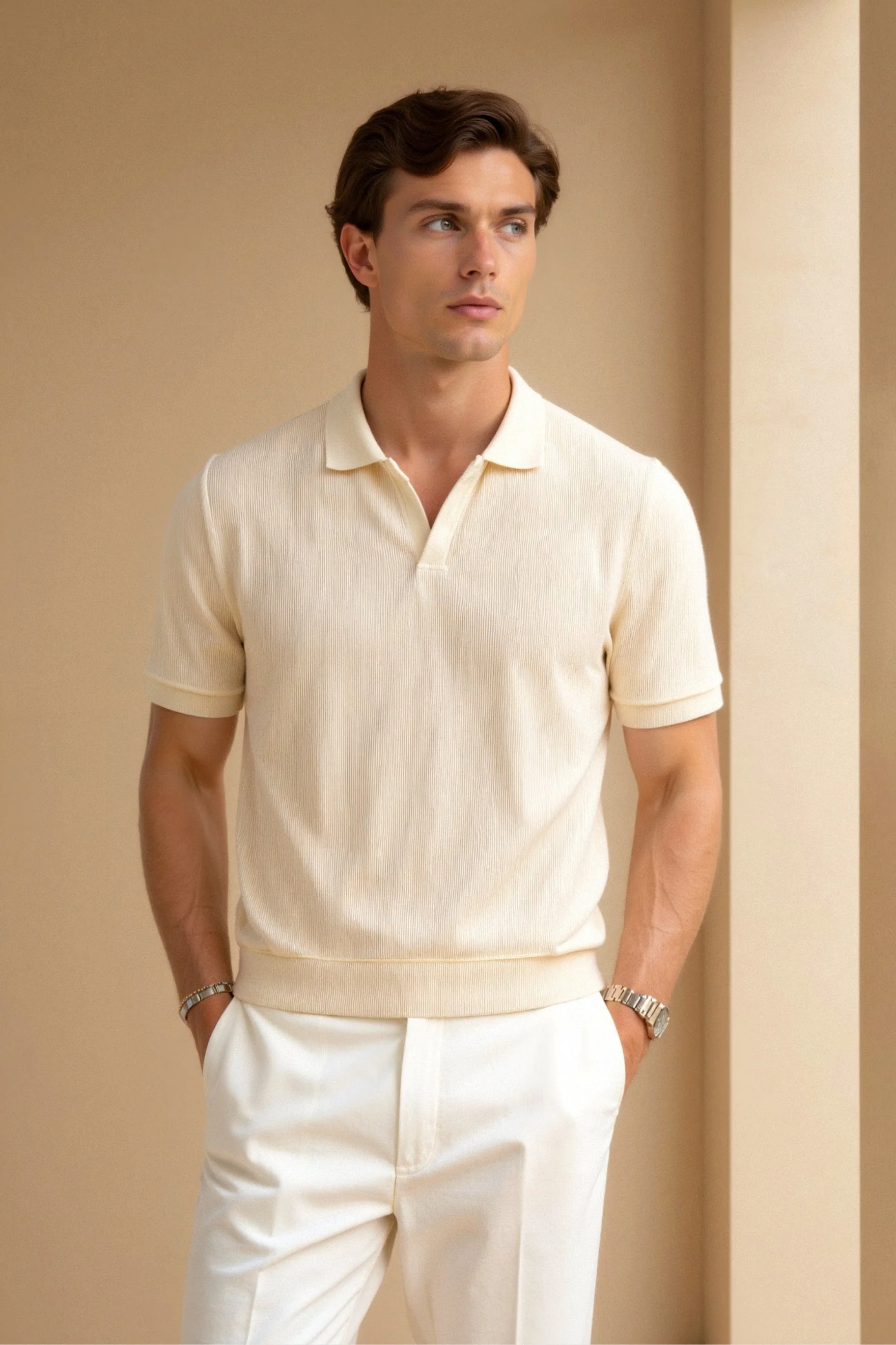 Emil | Polo T-shirt met structuur - Image 2