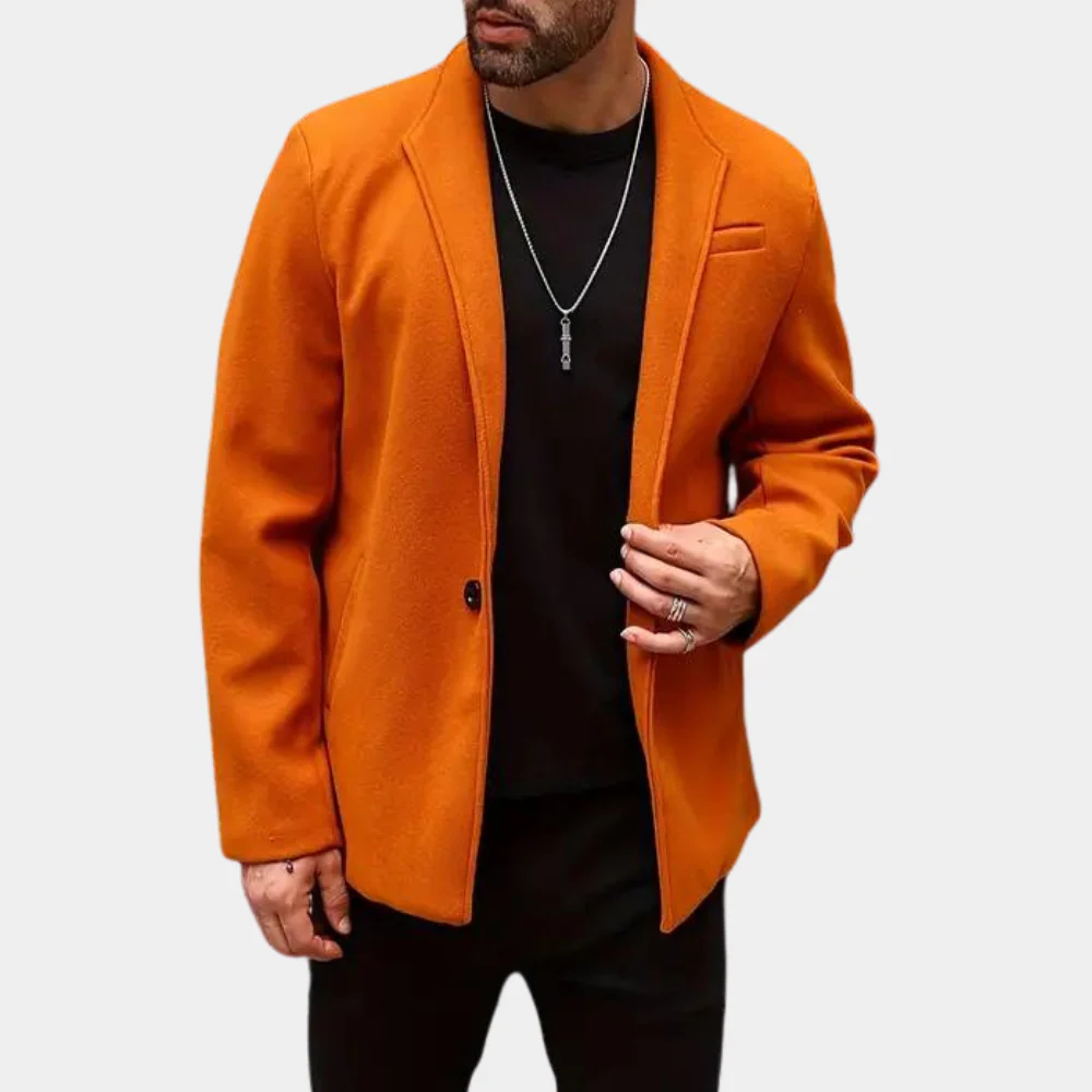 Stijn | Stijlvolle oranje zomer herenjas