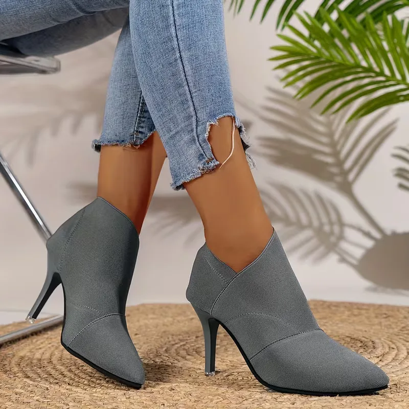 Stiletto enkellaars met hoge hak - Image 9