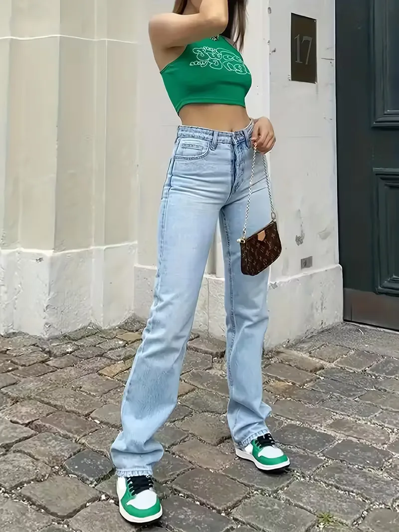 Straight jeans met hoge taille - Image 2