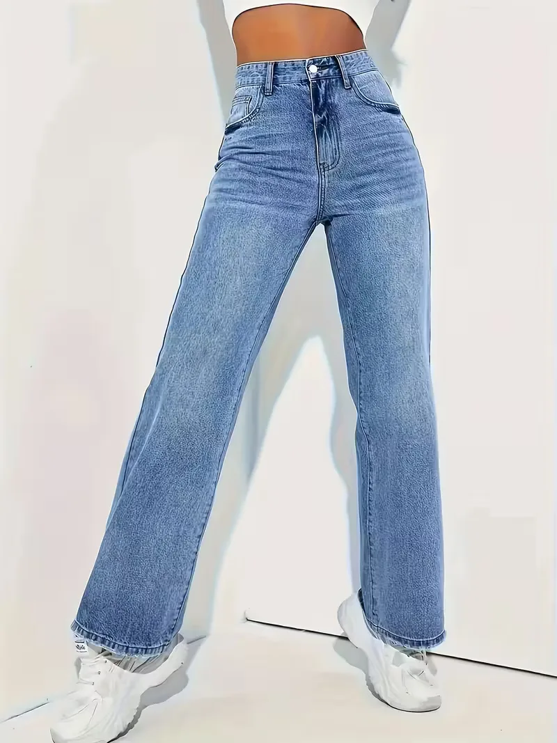 Straight jeans met hoge taille - Image 3