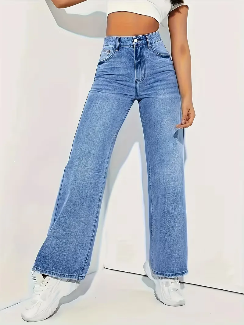 Straight jeans met hoge taille - Image 4