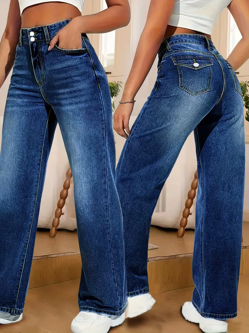 Straight jeans met hoge taille - Image 2