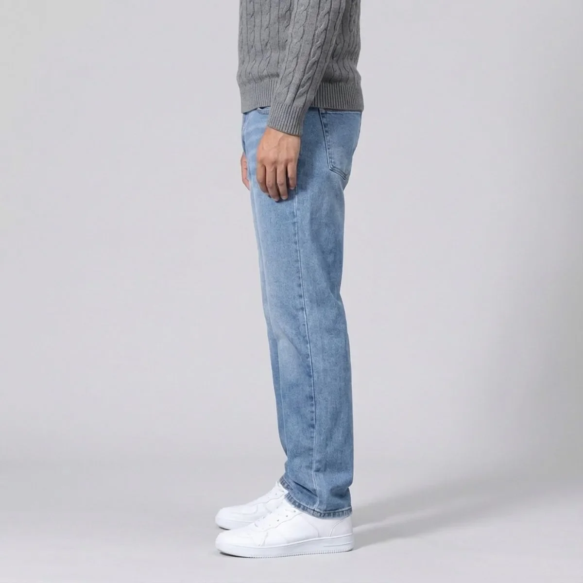Straight jeans met lichte wassing en regular fit - Image 3