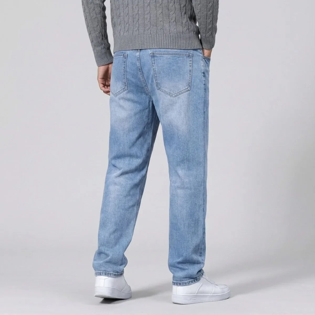 Straight jeans met lichte wassing en regular fit - Image 4