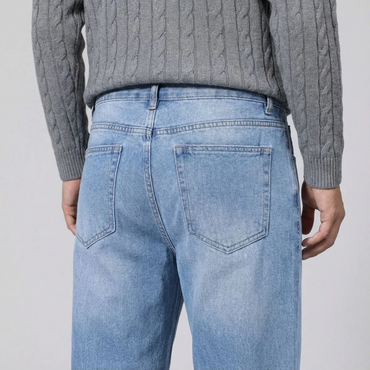 Straight jeans met lichte wassing en regular fit - Image 6