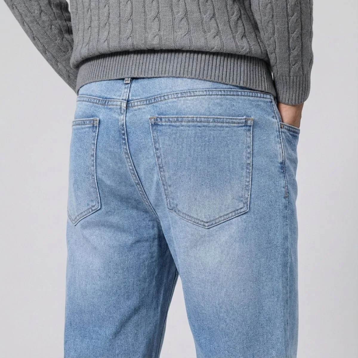 Straight jeans met lichte wassing en regular fit - Image 7