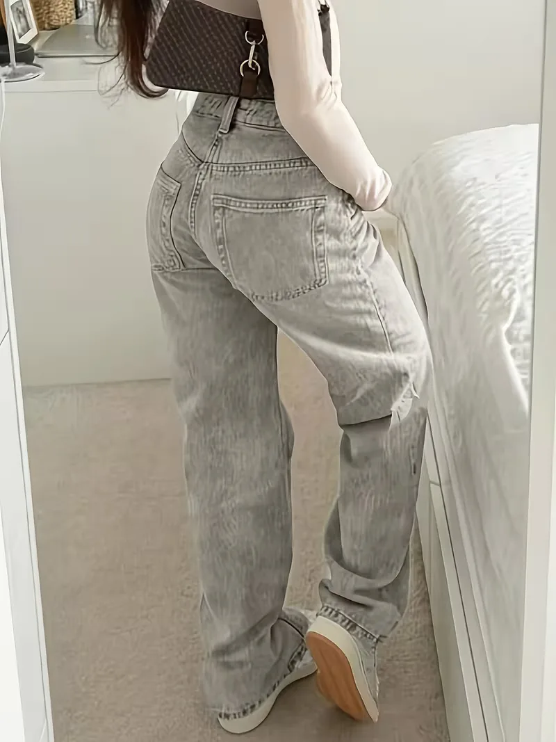 Straight jeans met mid-rise - Image 4