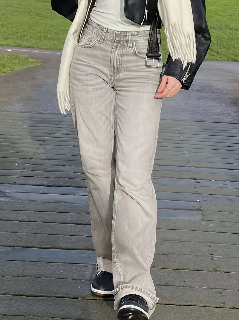Straight jeans met mid-rise - Image 6