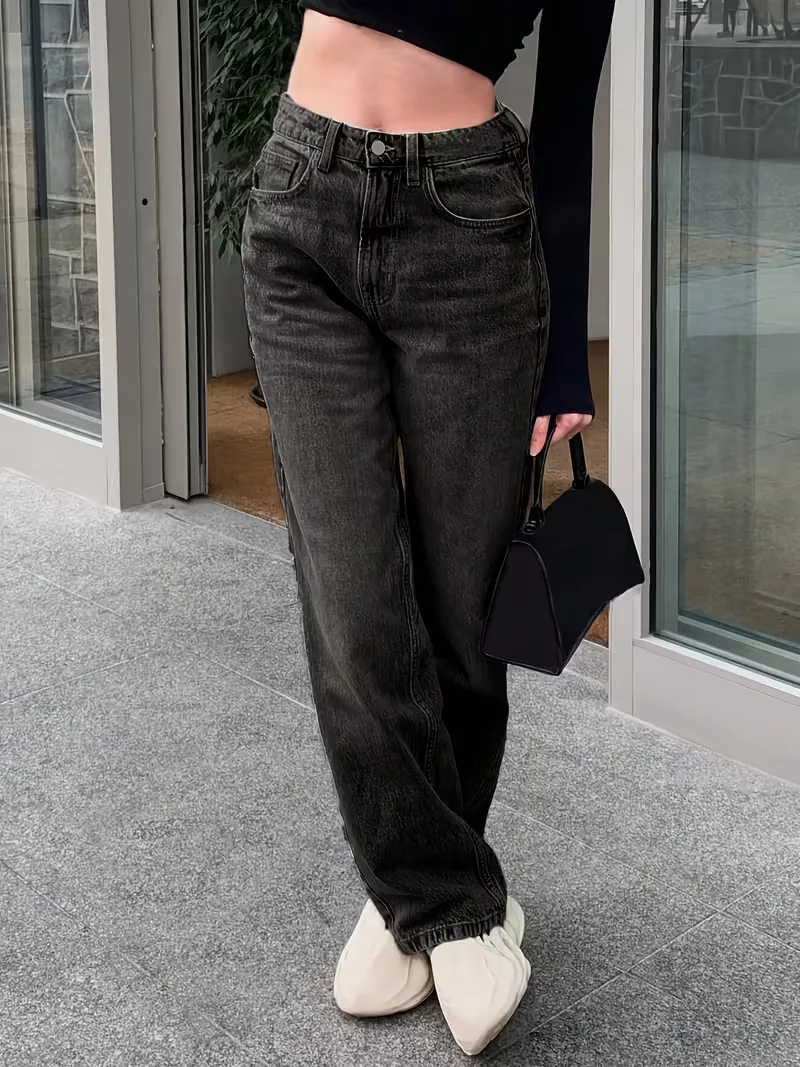 Straight jeans met mid-rise - Image 8