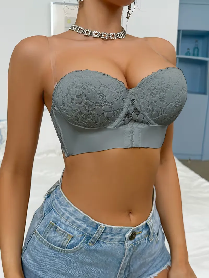 Strapless lace bustier - Image 22
