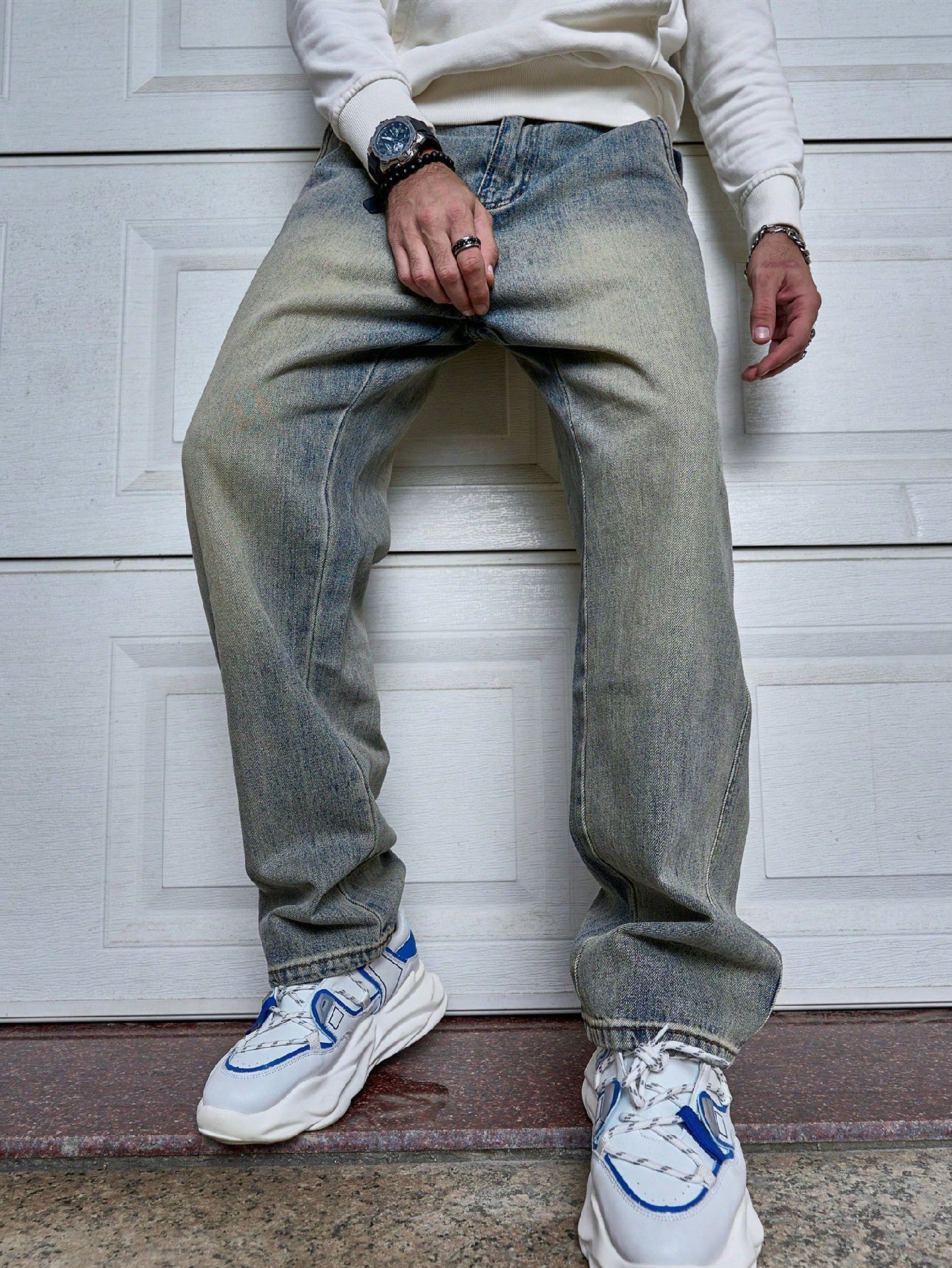 Sven | Donkerblauwe heren straight-fit jeans