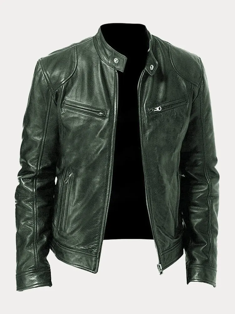 Sven | Stoere leren bikerjas in meerdere kleuren - Image 3