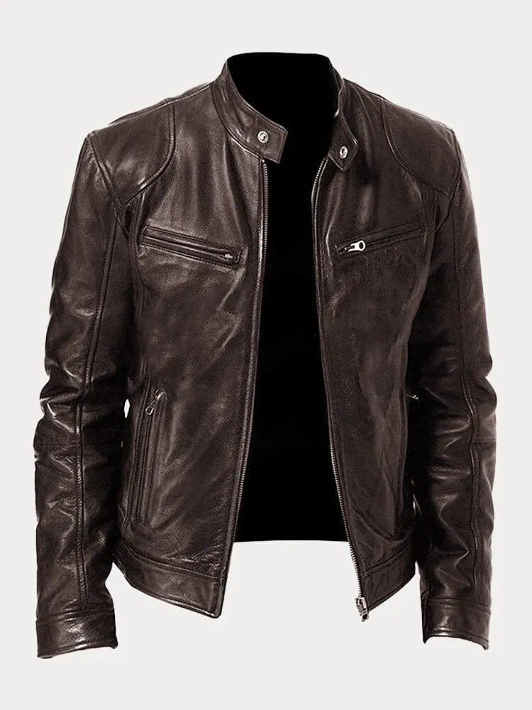 Sven | Stoere leren bikerjas in meerdere kleuren - Image 4